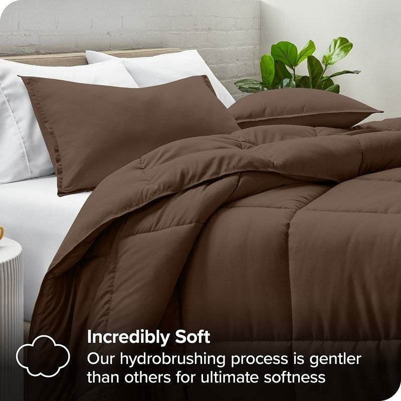 King / CAL King 3-Piece Down Alternative Comforter Set in Chocolate Brown-0