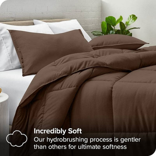 King / CAL King 3-Piece Down Alternative Comforter Set in Chocolate Brown-0