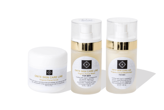 Organic Three Step Facial Renewal System - Wash, Moisturizer & Scrub - For MEN-0